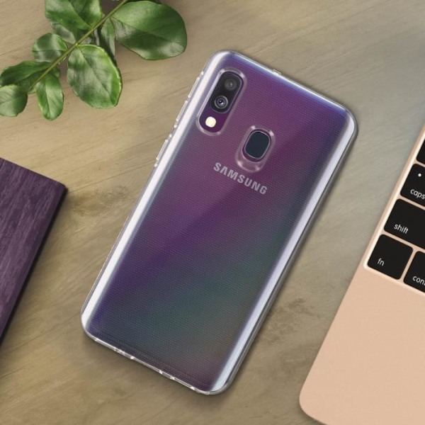 Coque - Samsung - Galaxy A40 - Skydd - Silikongel - Transparent Vit Klar vit