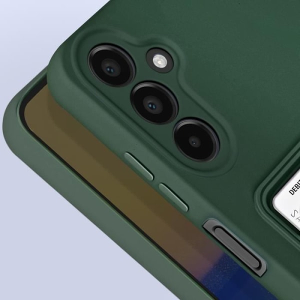 Fodral för Samsung Galaxy A15 5G korthållare Mjuk anti-fingeravtryck mörkgrön