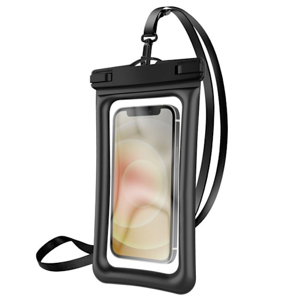 Vandtæt flydende cover til smartphone 6.8 tommer touch Akashi sort Svart