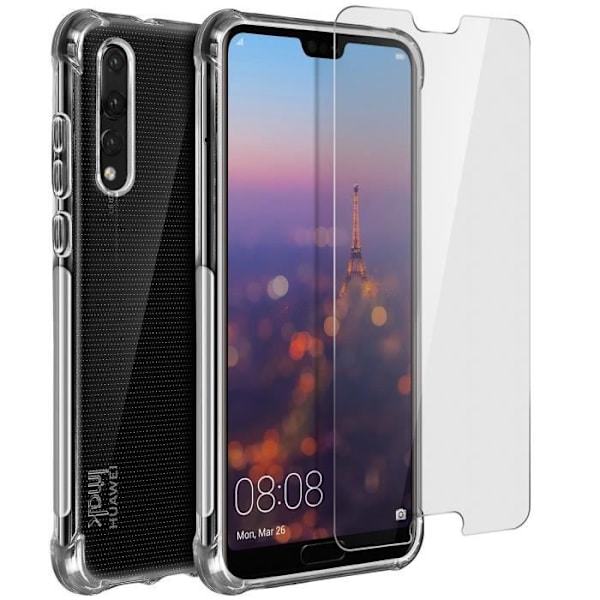 Imak Impact Huawei P20 Pro Fodral Mjukt silikonskydd + Transparent flexibel hydrogelfilm