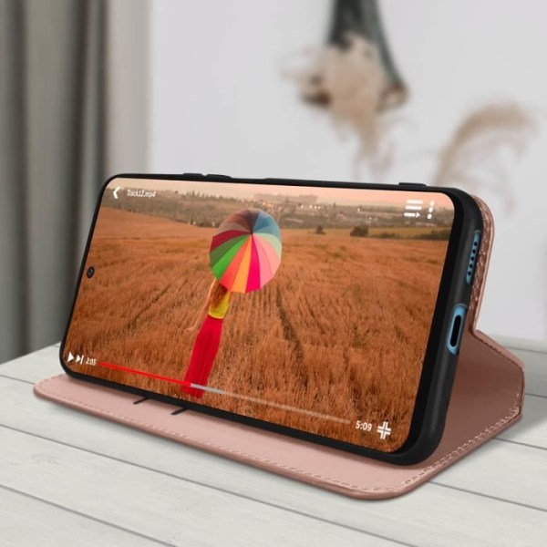 Xiaomi Poco M4 Pro 4G Plånboksfodral Video Support Funktion rosa