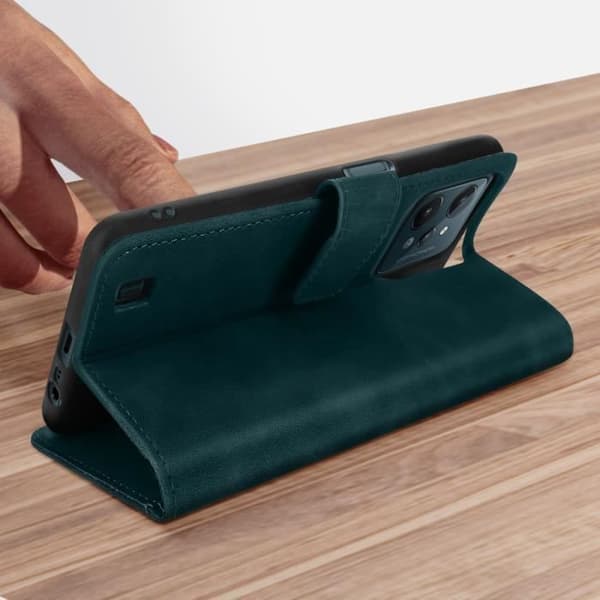 AVIZAR Realme C31 etui - Grøn - Soft Touch mat effekt - Video Support tegnebog Grön