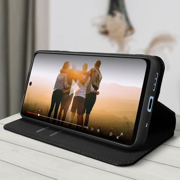 Foliofodral AVIZAR för Xiaomi Redmi 10 - Svart - Videostöd funktion - Fullständigt skydd Svart