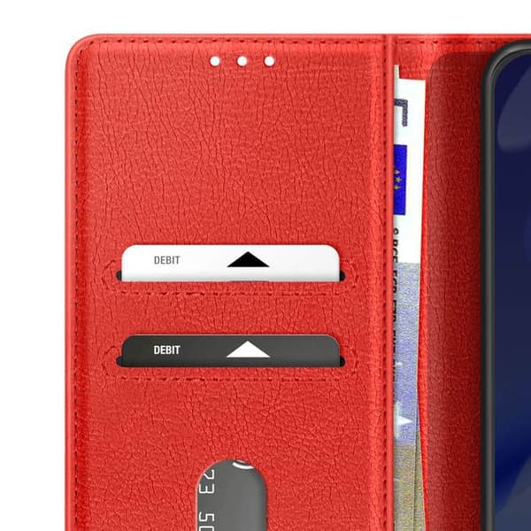 Pungetui til Google Pixel 9a Chesterfield Prægning Standfunktion Rød Röd