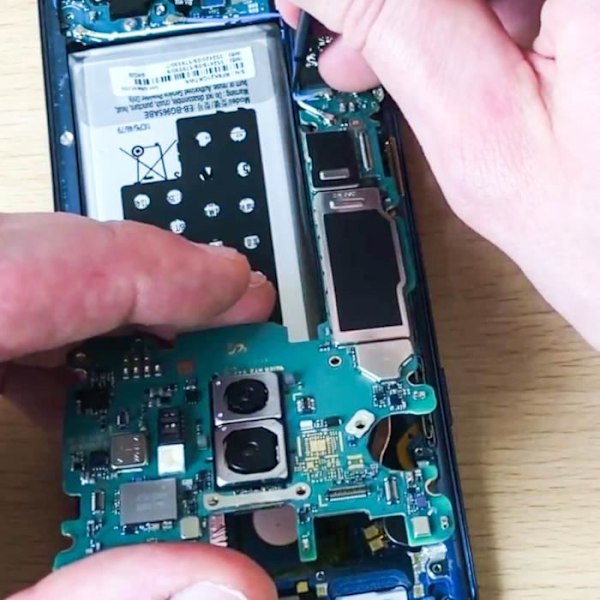 Bagkamera - Samsung - Galaxy S9 Plus - Udskiftning - Integreret tilslutningskabel - Sort Svart