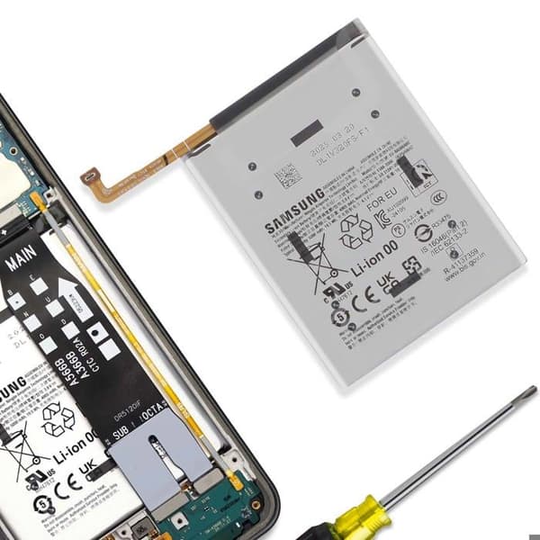 Batteri - SAMSUNG - Galaxy A36 - 5000mAh - Li-ion - Service Pack Grå Grå