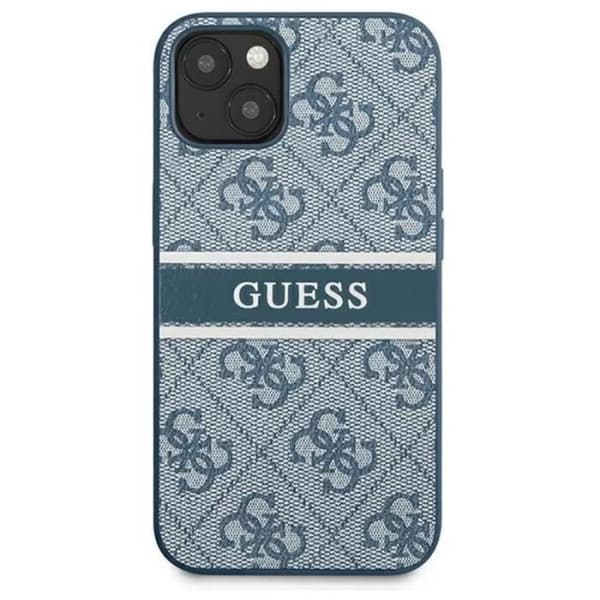 GUESS Cover med Monogram & Trykt Bånd til iPhone 13 (Blå)