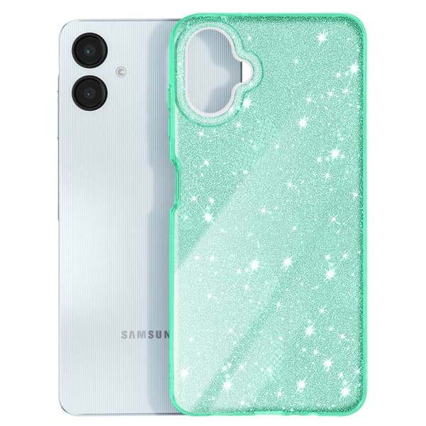 Glittrande Stötabsorberande Skal för Samsung Galaxy A06 Grön Grön