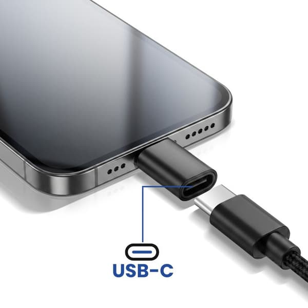 USB-C till Lightning-adapter för iPhone och iPad Blue Star Svart