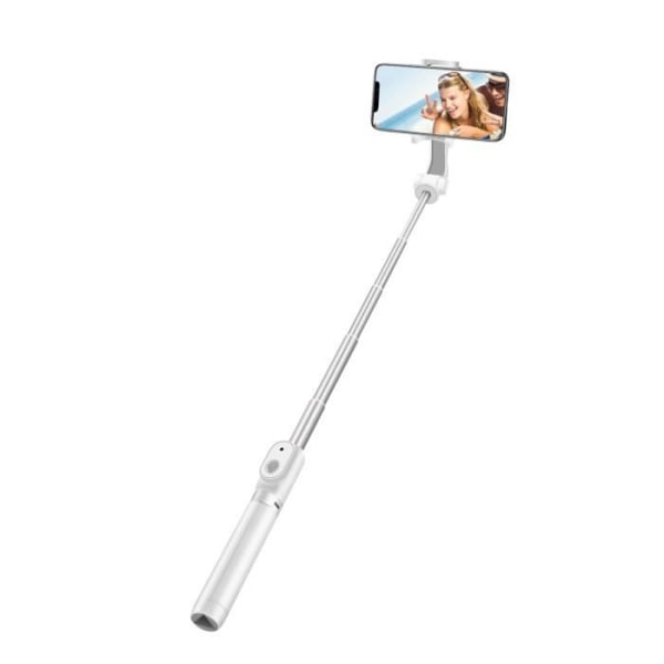Selfie Stick Bluetooth Smartphone Stativ Kompakt Design Linq ZP9902 Hvid