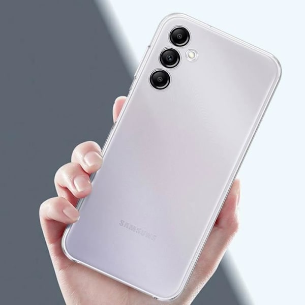 Suojakuori Galaxy A14 5G- ja 4G -puhelimille Kellastumista estävä Samsung Clear Transparent Svart Transparent