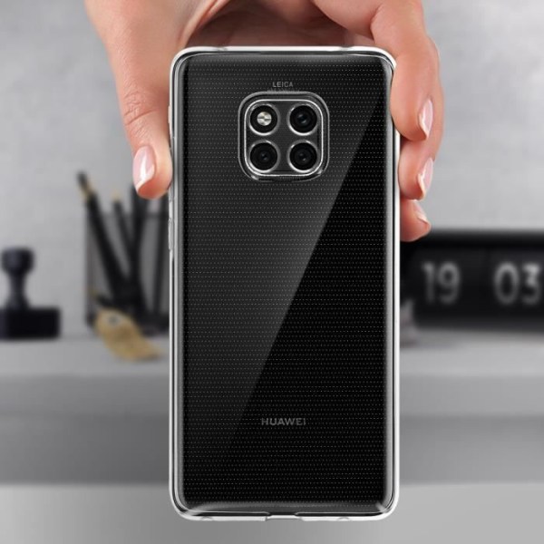 Kuori - Huawei - Mate 20 Pro - Pehmeä Silikoni - Ultra-ohut - Läpinäkyvä Valkoinen Klar vit