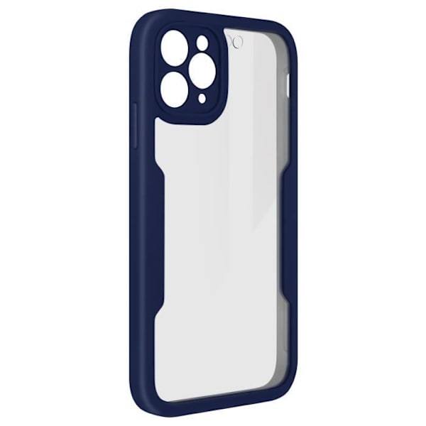 Helkåpa - AVIZAR - iPhone 12 Pro Max - Stötdämpande - Plexiglas - Mörkblå kant Midnattsblå