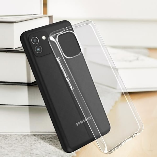 Samsung Galaxy A03 Silikonfodral - BIGBEN - Micro-dot Texture - Anti-gulning Transparent