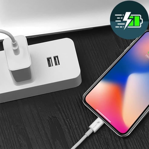 Kabel USB-C till Lightning 60W Laddning och Synchro Fast Charge 3A 1,2m LinQ Vit