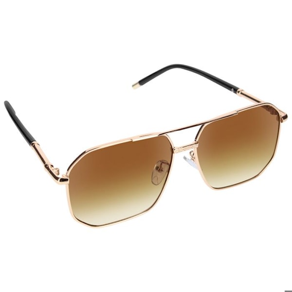 Aviator solbriller CV3062 med gradientlinser UV400 i guld Gul