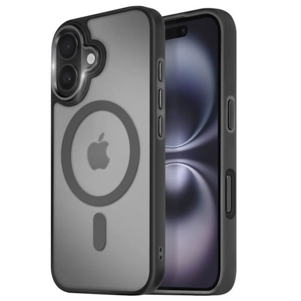 MagSafe-kotelo iPhone 16 Plus Matta Frosted Musta Reuna Svart