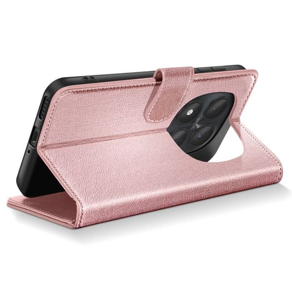 Pungetui til Redmi Note 15 Pro 5G Chesterfield Grainet Stativfunktion Rosa Ros
