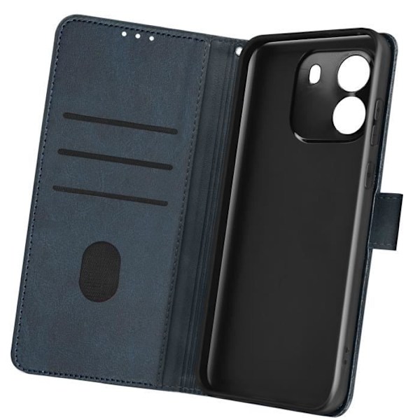 AVIZAR Fodral för Blackview Wave 6C - Handledsrem Flip Wallet Support - Midnight Blue Blå