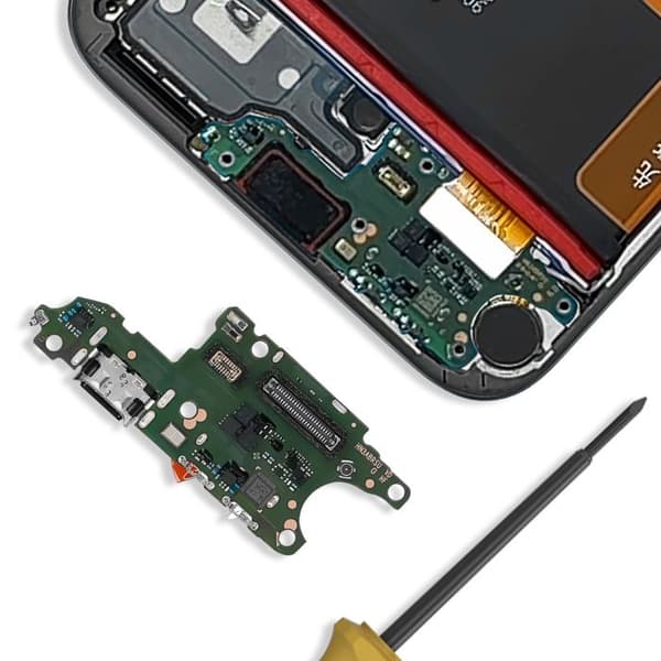 Opladerport - HONOR - 400 Lite - USB-C - SIM-kortlæser - Mikrofon Grøn/Sort Grön