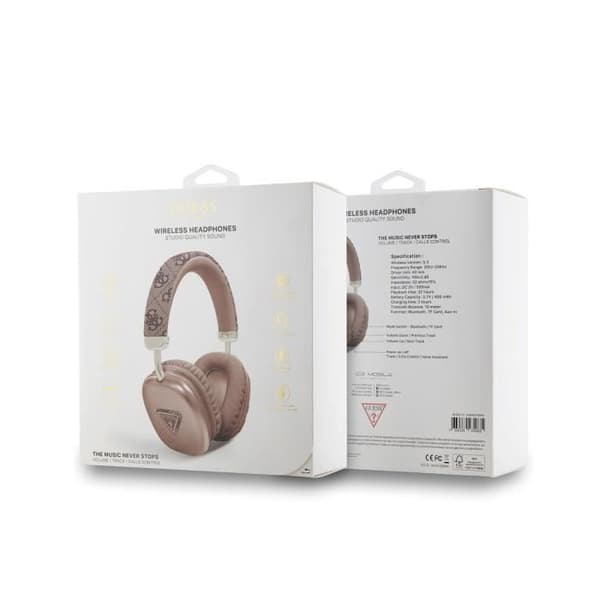 Trådløse Stereo Bluetooth 5.3 Hovedtelefoner 4G Triangle Guess Brun brun