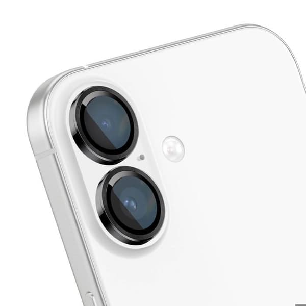 Kamerabeskyttelse til iPhone 17 med Blue Star sort / transparent applikator Svart / Klar