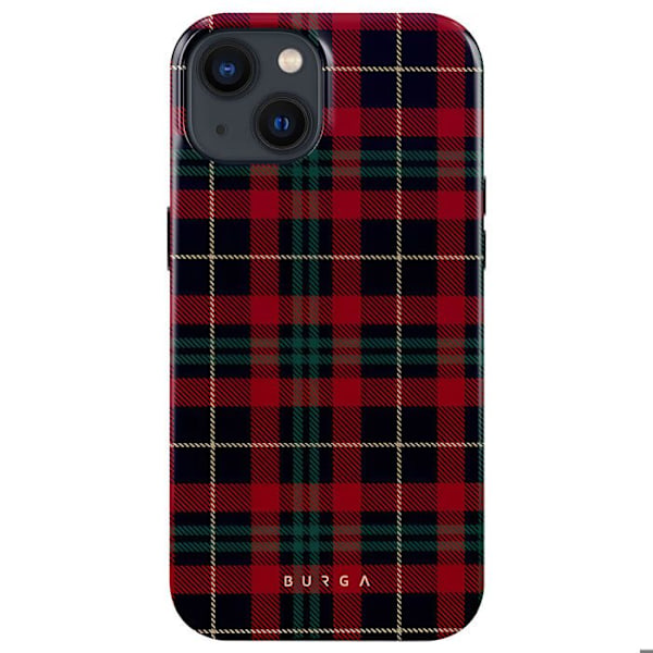 iPhone 14 Iskunkestävä Kuori Tartan Tyylikäs Kohotetuilla Reunoilla