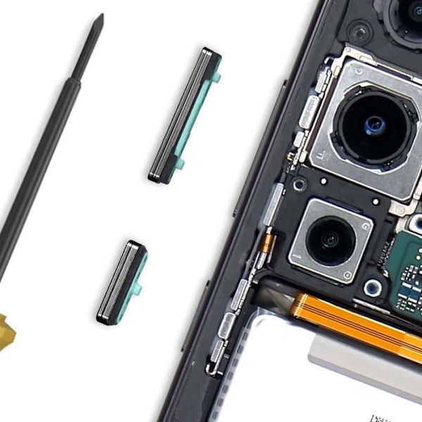 Strömknapp och Volymknapp för Samsung Galaxy S24 FE Svart Svart