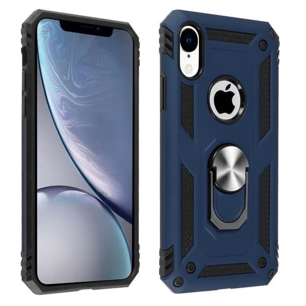 Coque iPhone XR - AVIZAR - Bi-materialer - Blå nat - Video støtte - Magnetisk Midnattsblå