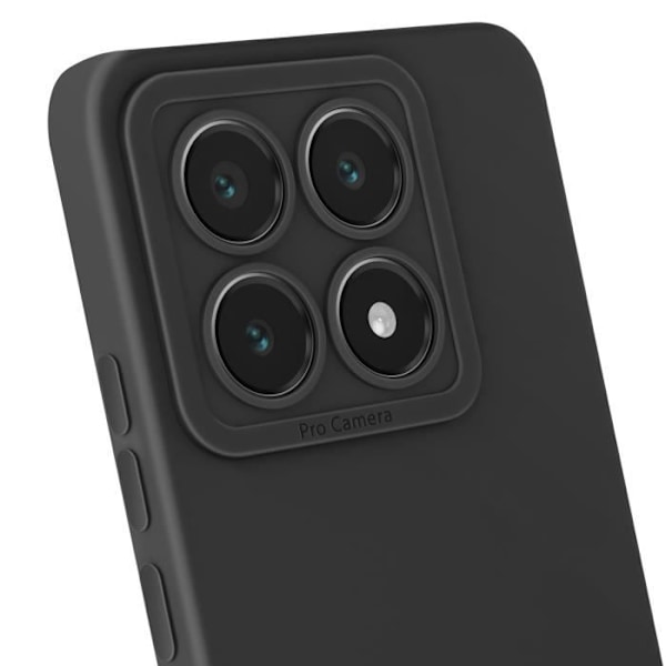 Coque för Xiaomi 14T Silikon Mat Kamera Block Skyddad Svart Svart