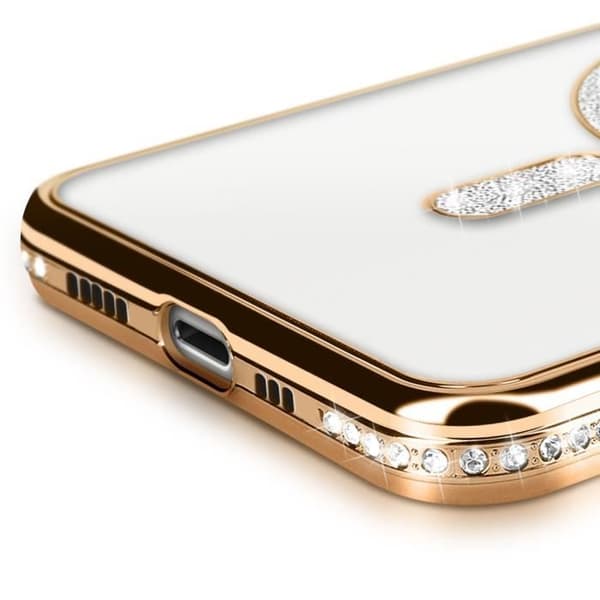 Skydd - Diamant - iPhone 13 Pro - Gyllene Strass - Resistent - Kompatibel med MagSafe - Elegant Gul