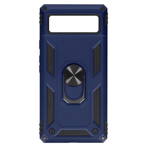 Google Pixel 6A Hybrid Shockproof Cover Support Ring Video Support blå Blå