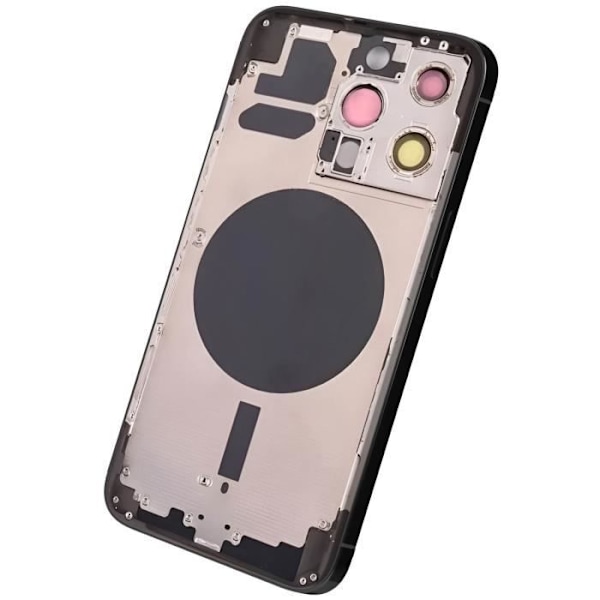 iPhone 13 Pro Max-chassi med mörkgrå ersättningsglas på baksidan Grå