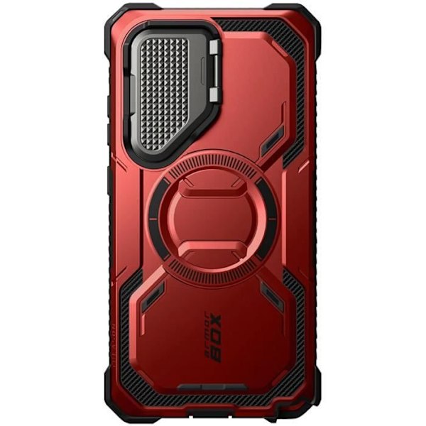 Coque Intégrale pour Samsung S25 Ultra Antichoc Compatible MagSafe I-Blason Rouge Röd