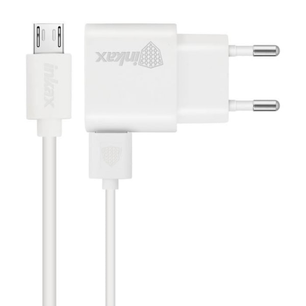 Verkkolaturi + Micro USB älypuhelinkaapeli 1A Inkax - valkoinen