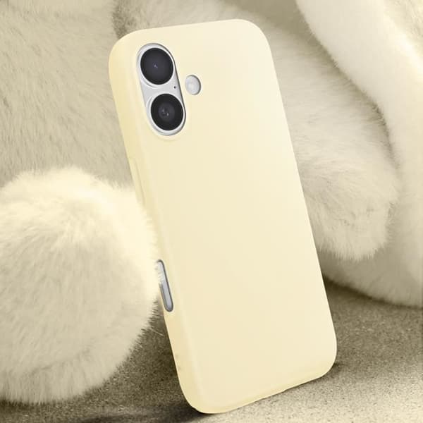 Etui til iPhone 16 Plus - AVIZAR - Fast Cover - Halvstivt - Soft-touch - Gul Gul