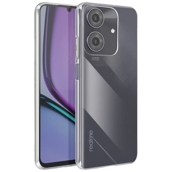 Cover - ADVARSEL - Realme Note 60 - Blød silicone - Ultra fin - Transparent Vit