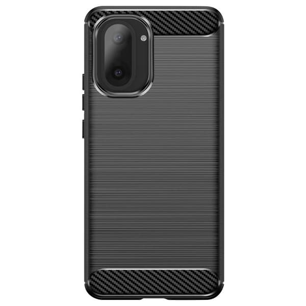 Coque - ADVARSEL - OnePlus Nord CE5 - Blød Silikone - Carbon Effekt - Beskyttelse mod Ridser Svart