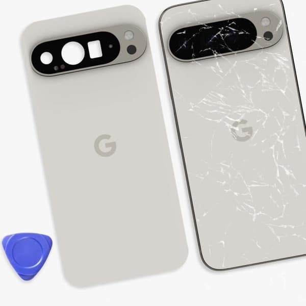 Bagcover - Google - Pixel 9 Pro XL - Original - Hvid - Service Pack - Nem installation Vit
