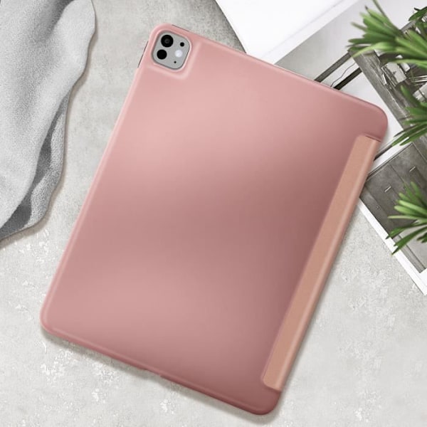 Fodral för iPad Pro 11 2024 Vikbart Flip Multi-Position Stativ Champagne Rosa Rosa