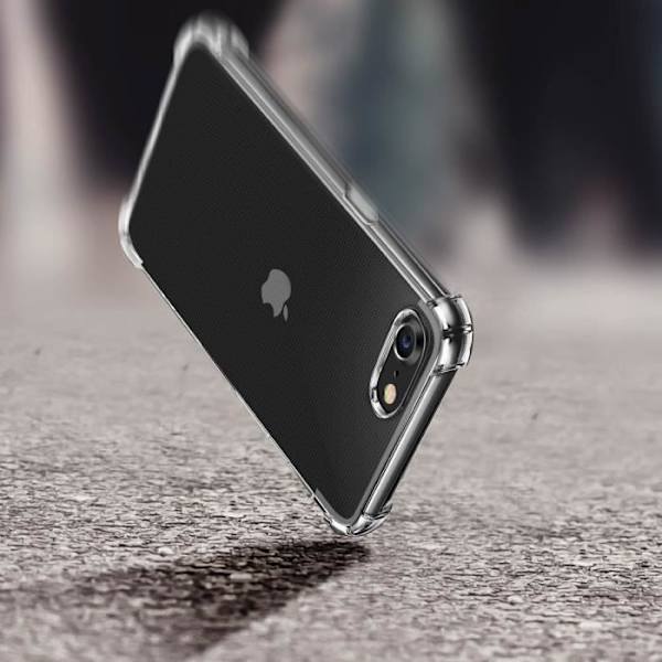 AVIZAR Skyddsfodral för Apple iPhone SE 2020 / 8 / 7 - Flexibelt silikon - Förstärkta hörn - Vit Vit