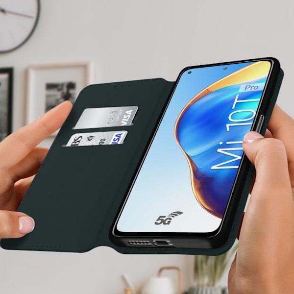 Kotelo - Xiaomi - Mi 10T / Mi 10T Pro - Folio-kotelo - Keinonahka - Sininen Blå