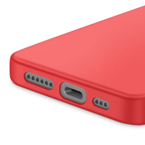 Coque Soft-Touch silikonisarja Fast Cover iPhone 17:lle – Punainen Röd