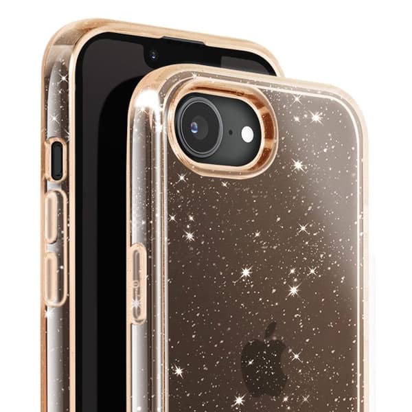 Cover til iPhone 17, Bi-materiale design og glitrende gylden finish Gul