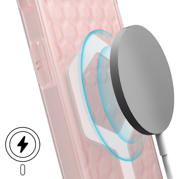"Iphone 16e hunajakennokuori läpinäkyvä Essential Armor UAG vaaleanpunainen" Rosa