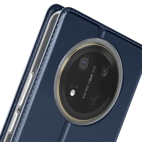 Fodral för Honor Magic 7 Lite - DUX DUCIS - Satinfinish - Kortfack - Videostöd - Mörkblå Blå