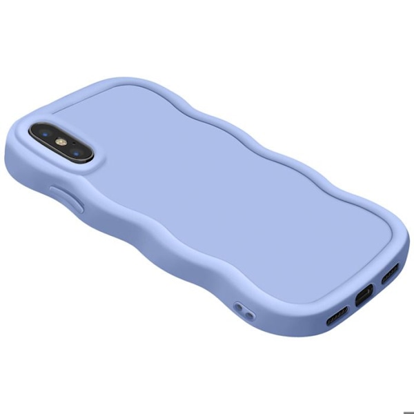 Coque för iPhone X och XS Silikon Stötabsorberande serie Candy Lavendel Lila