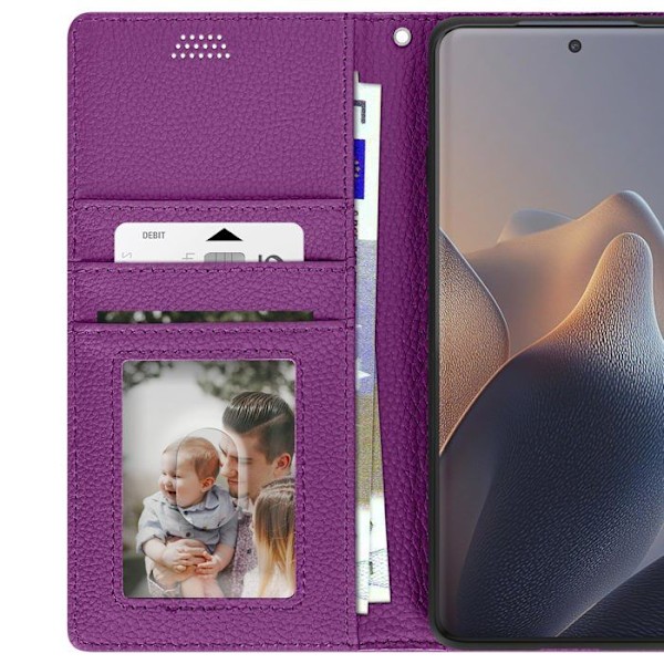 Motorola Edge 60 Fusion - Lompakko, Magneettitulppa, Violetti Lila