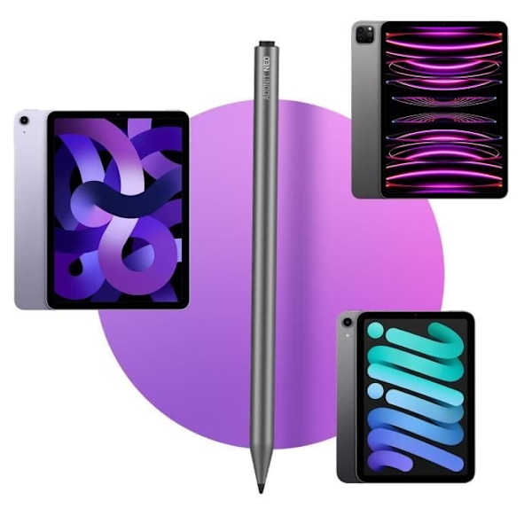 Touch pen - ADONIT - Neo - Magnetisk fastgørelse - Håndfladeafvisning - Grå