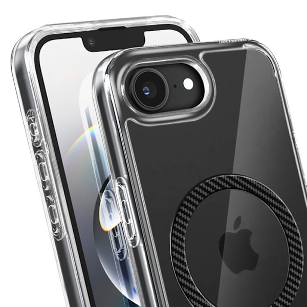 Coque MagSafe til iPhone 16e Stødabsorberende Fin Ultra Hybrid MagFit Spigen SGP Sort Svart